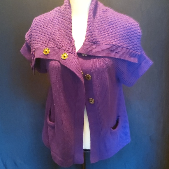 Cardigan sweater, purple - Picture 1 of 6